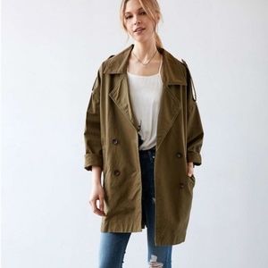 Silence + Noise Izzy Longline Trench Coat